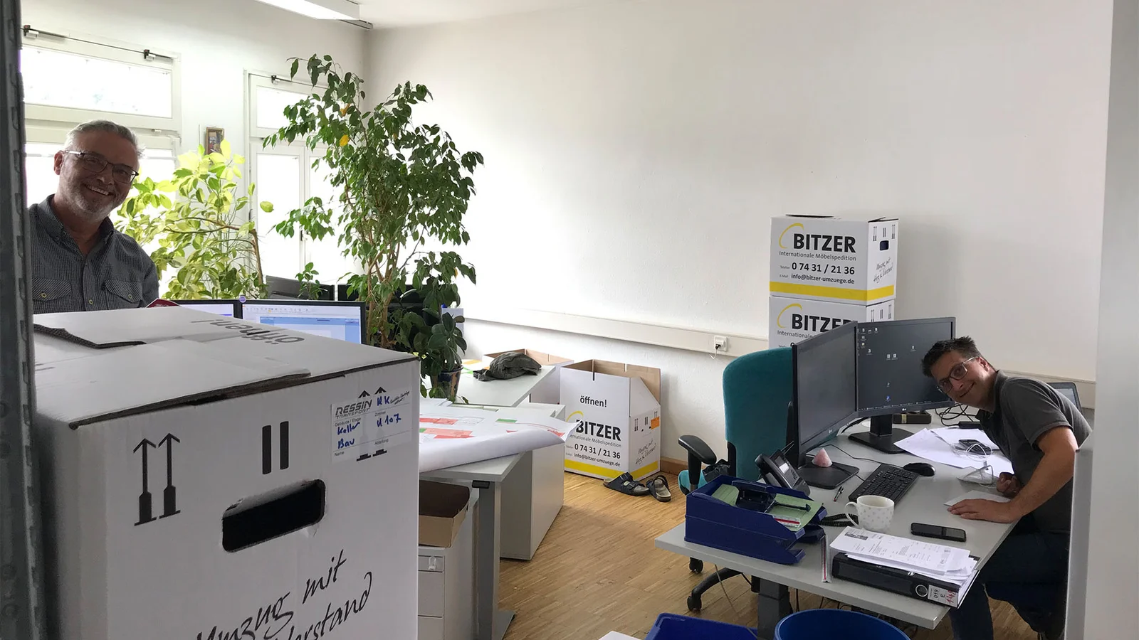 Umzug ins Grüne Zentrum